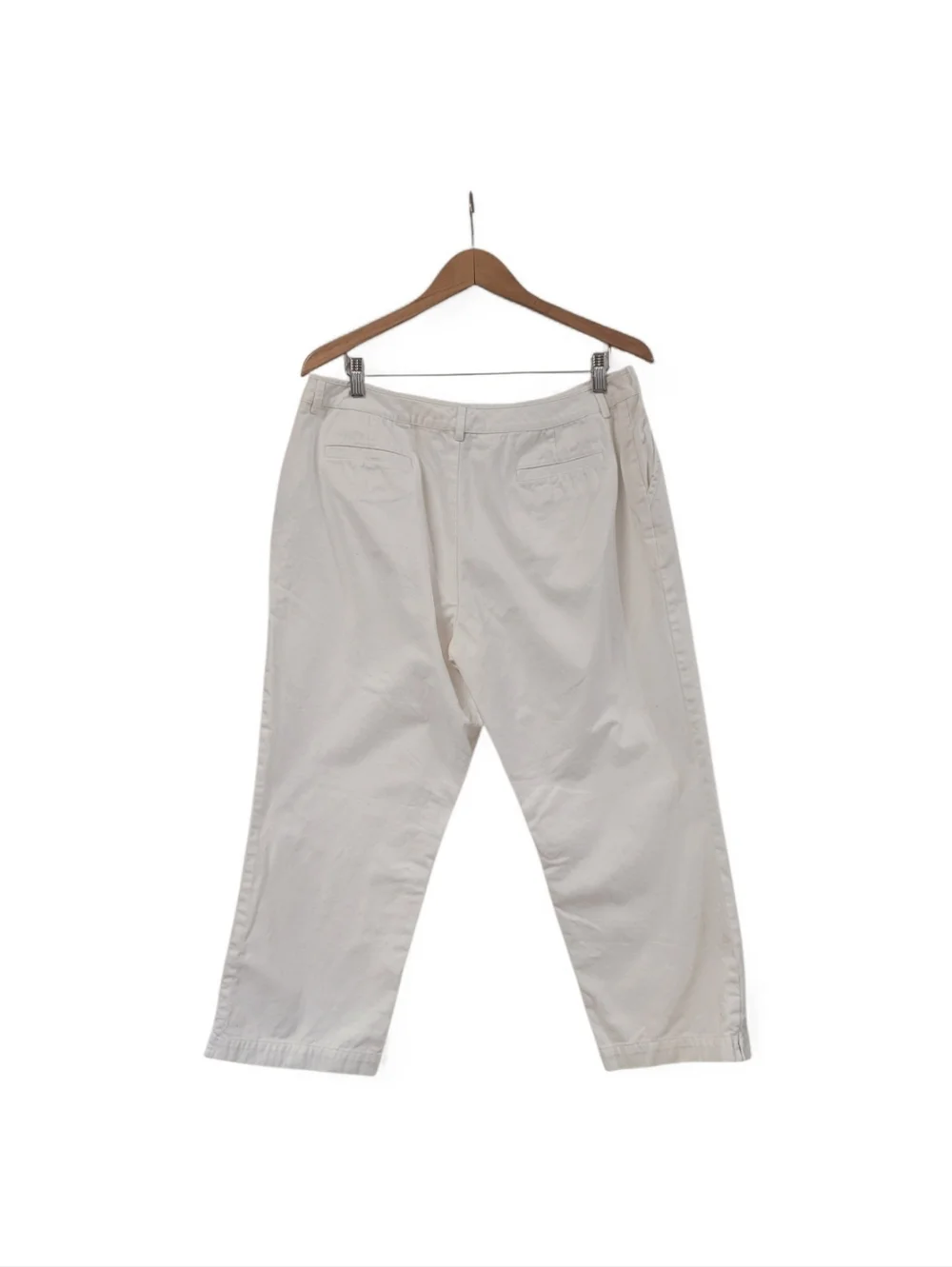 Lauren Ralph Lauren White Cropped Wide Leg Pants 16 100% Cotton Capri Y2k